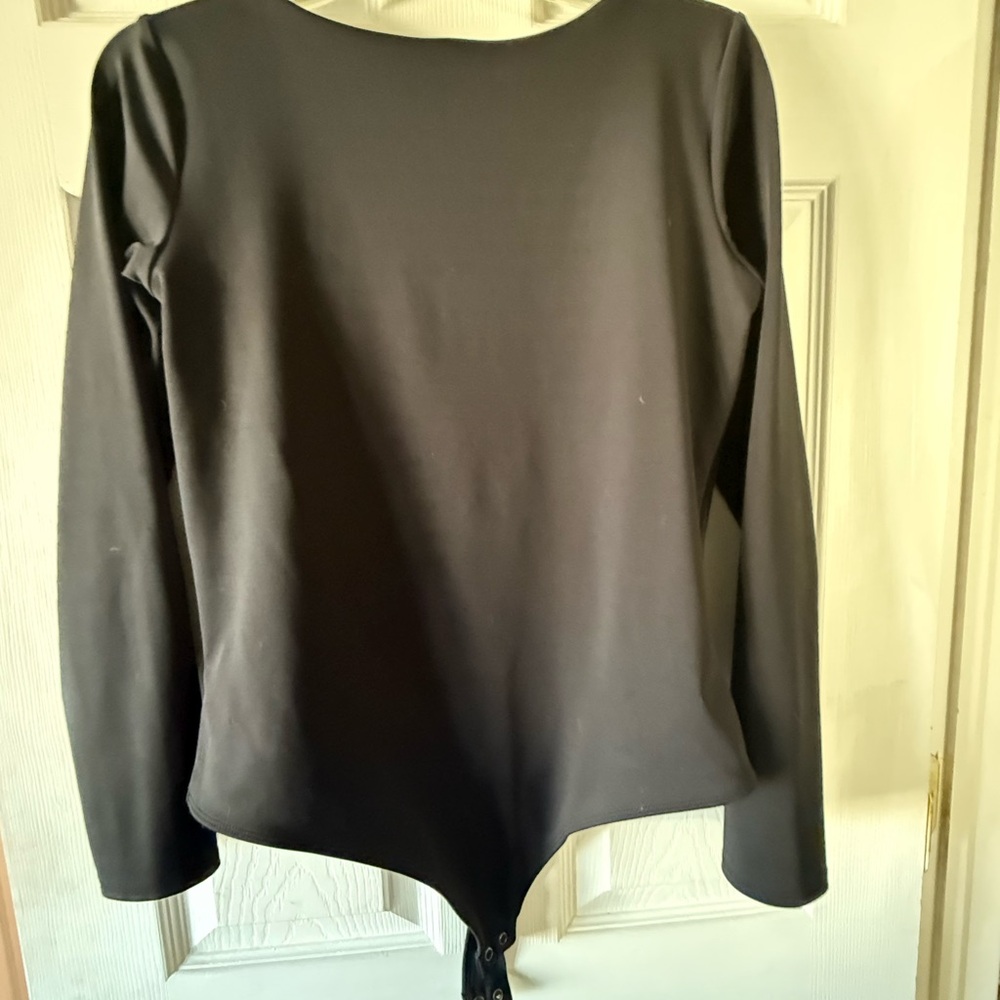 Express Classic Black Long Sleeve Bodysuit